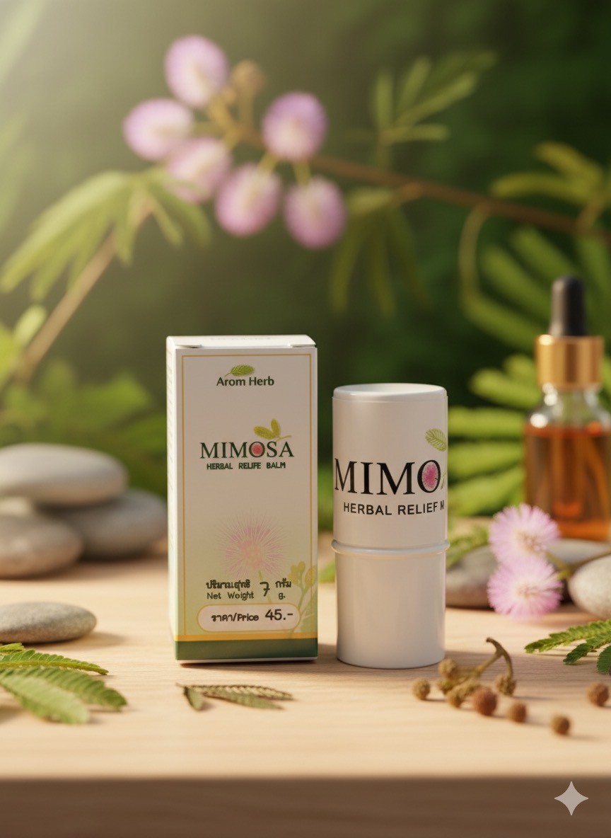 บาล์มอโรม่าจากสารสกัดฟลาโวนอยด์ในไมยราบ