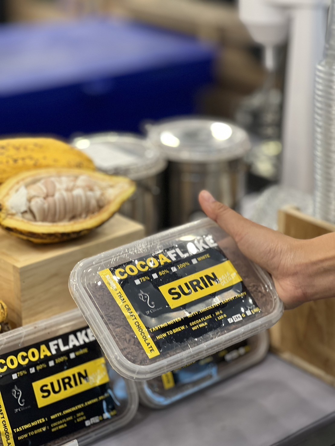 โกโก้บดแบบเกล็ด dark80% สำหรับชงและเบเอร์รี่