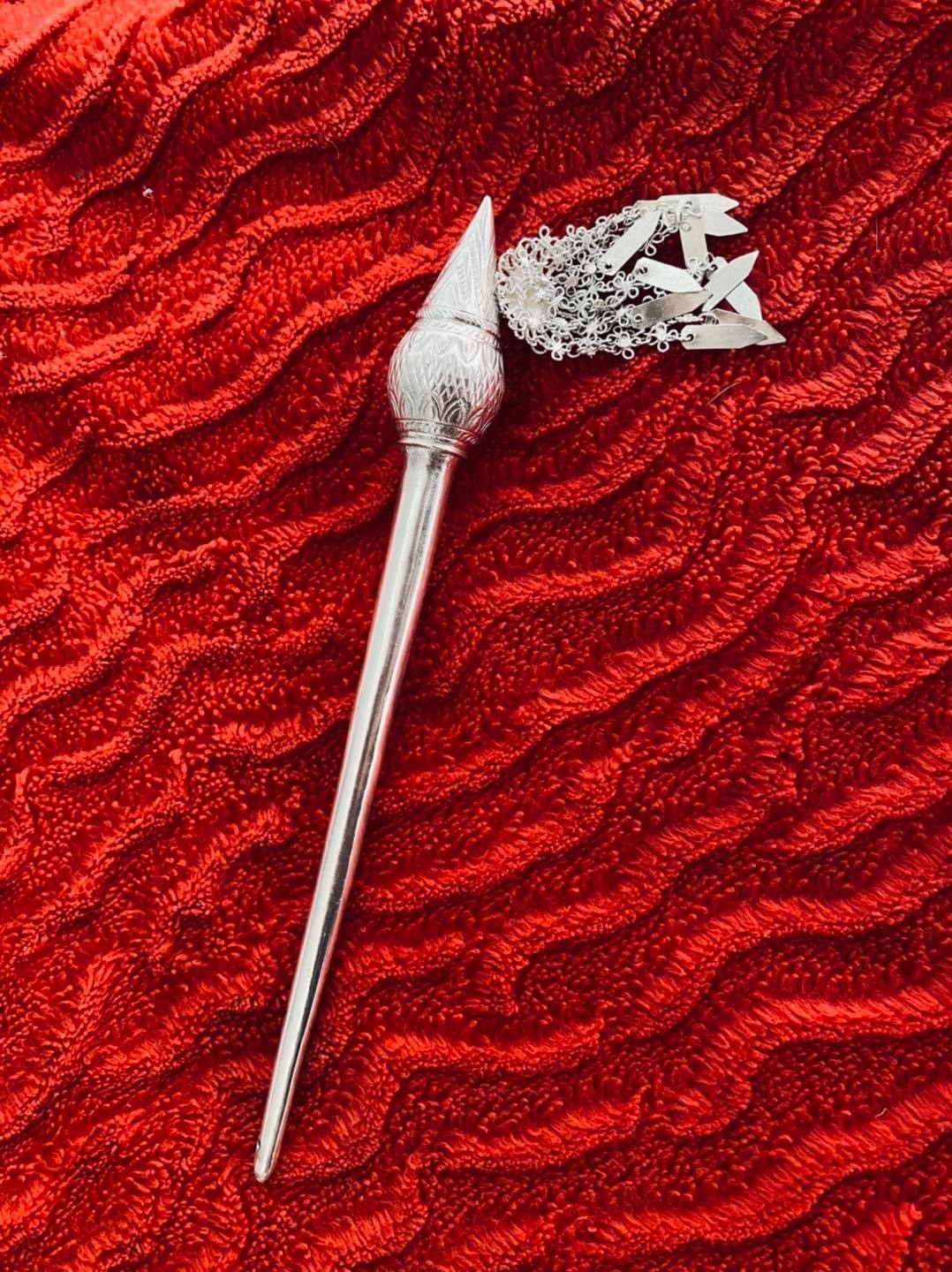 ปิ่นปักผมหัวบัว ลายไทย