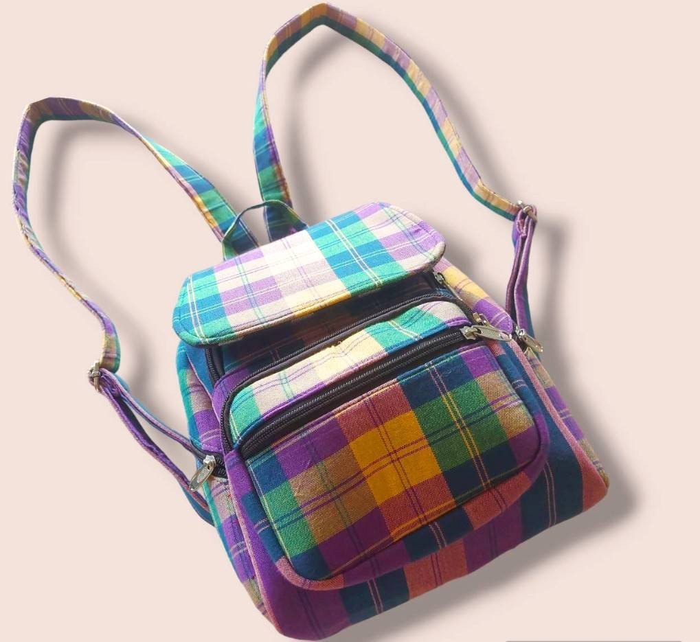 เป้ผ้าฝ้าย ลายขาวม้าหลากสีสัน