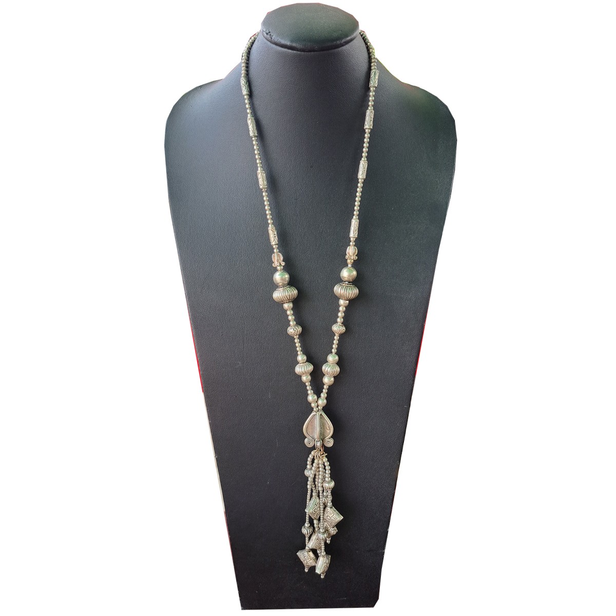 สร้อยประเกือม จี้ดอกรัก ยาว 22 นิ้ว