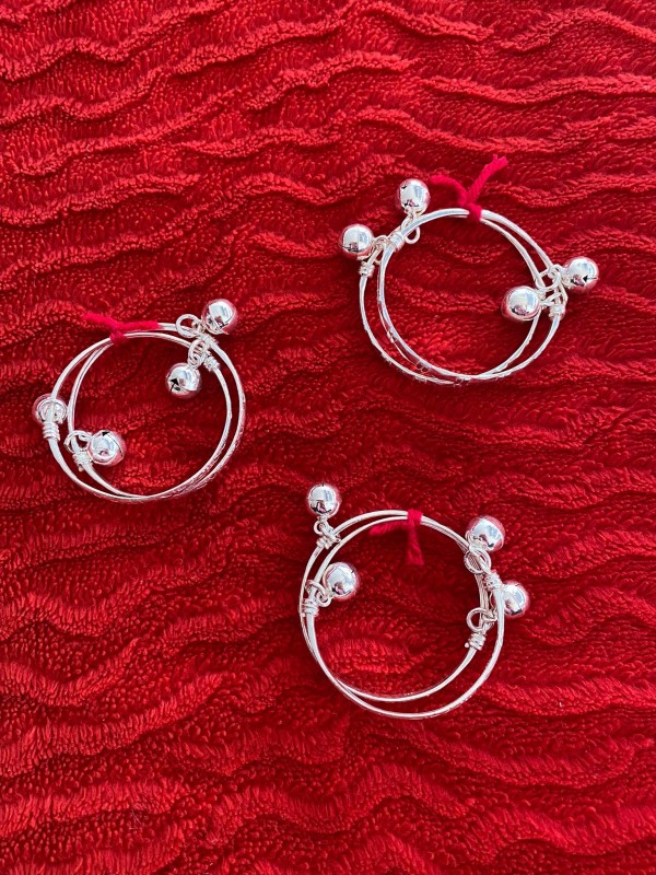 กำไลข้อเท้าเด็กเงินแท้