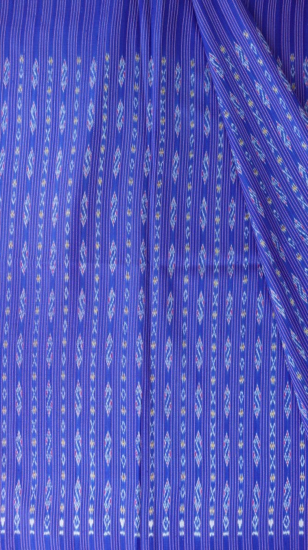 ซิ่น ผ้าไหมมัดหมี่ 3ตะกอ ขนาด 1x2เมตร ลายขอคั่นโบราณ สีน้ำเงิน รหัส R2Q-66-0819672