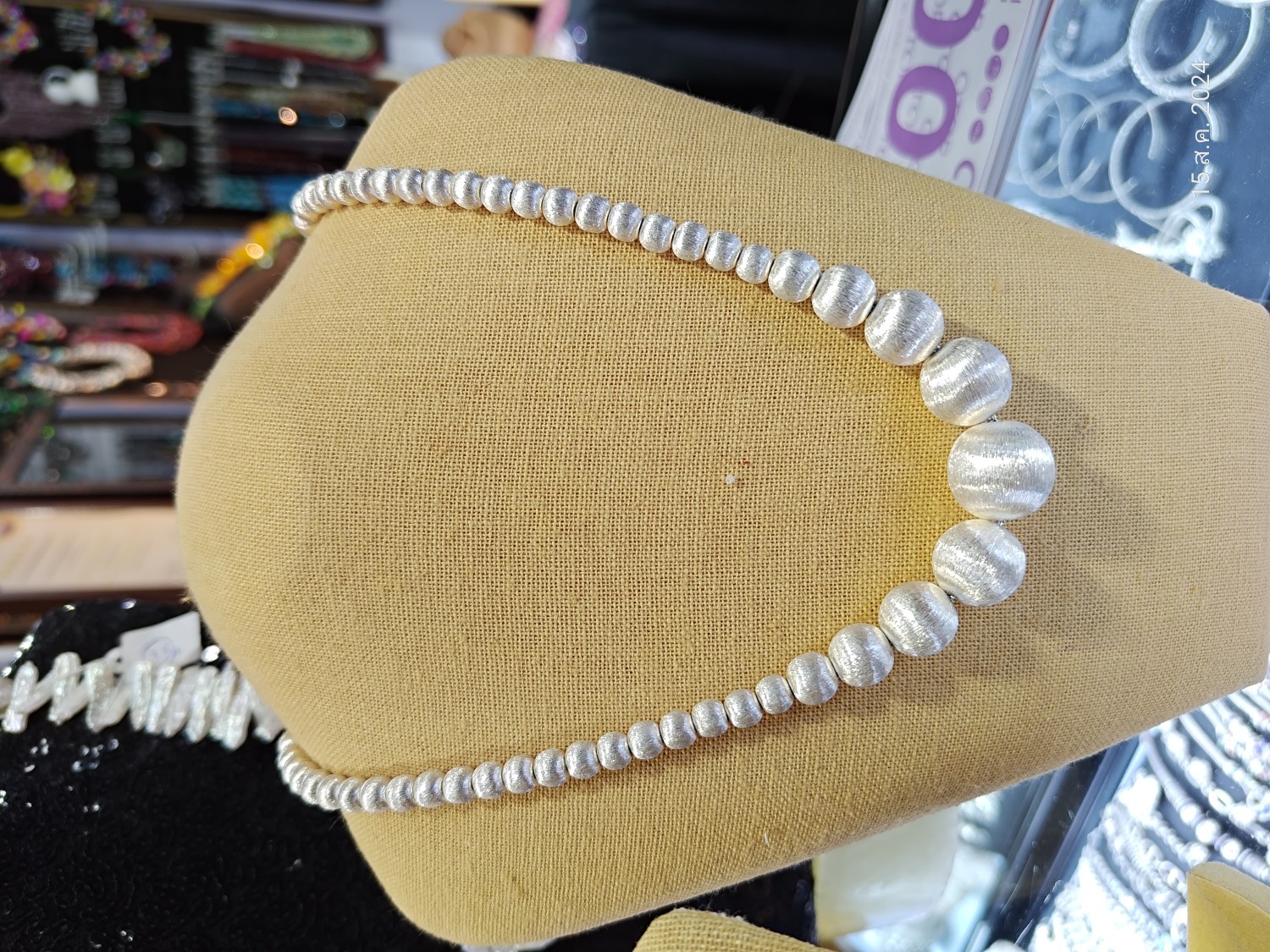 สร้อยคอเงินลายขัดทราย