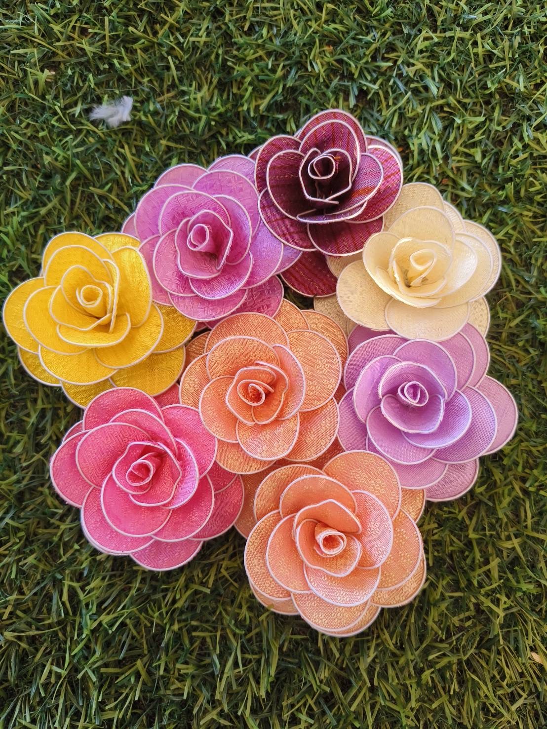 ดอกไม้จากผ้าไหม