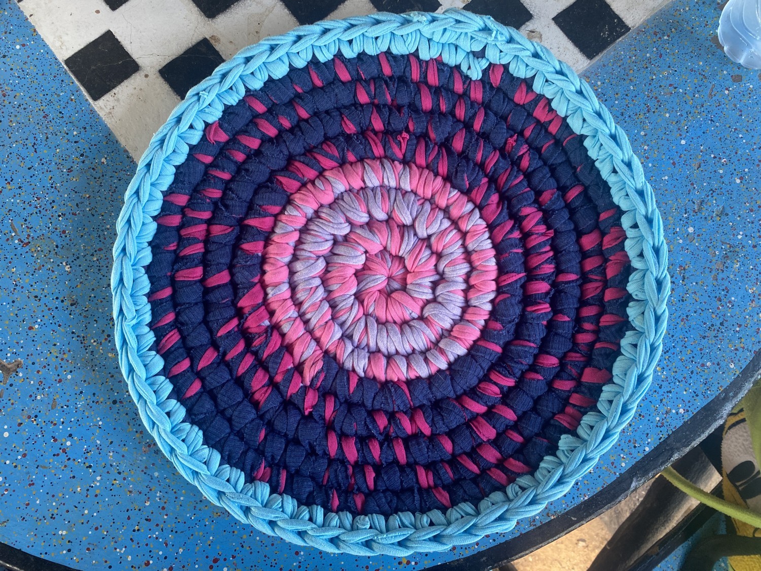 พามเช็ดเท้าถักมือ