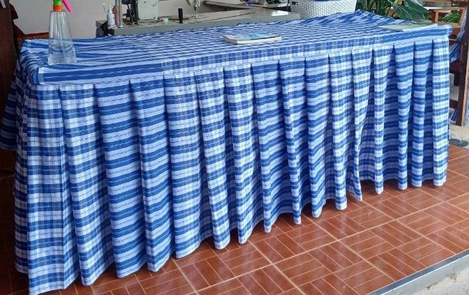 ผ้าคลุมโต๊ะ ลายผ้าขาวม้า ขนาด 180×75×75
