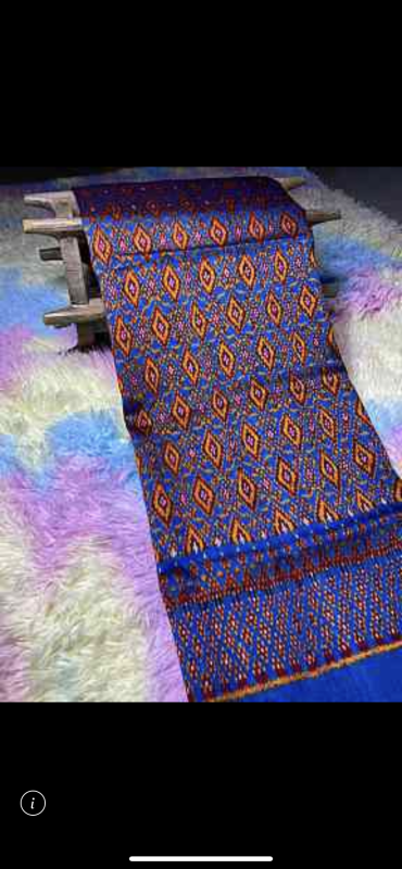 ผ้าไหมัดหมี่ลายลูกน้ำ 3  ตะกอ