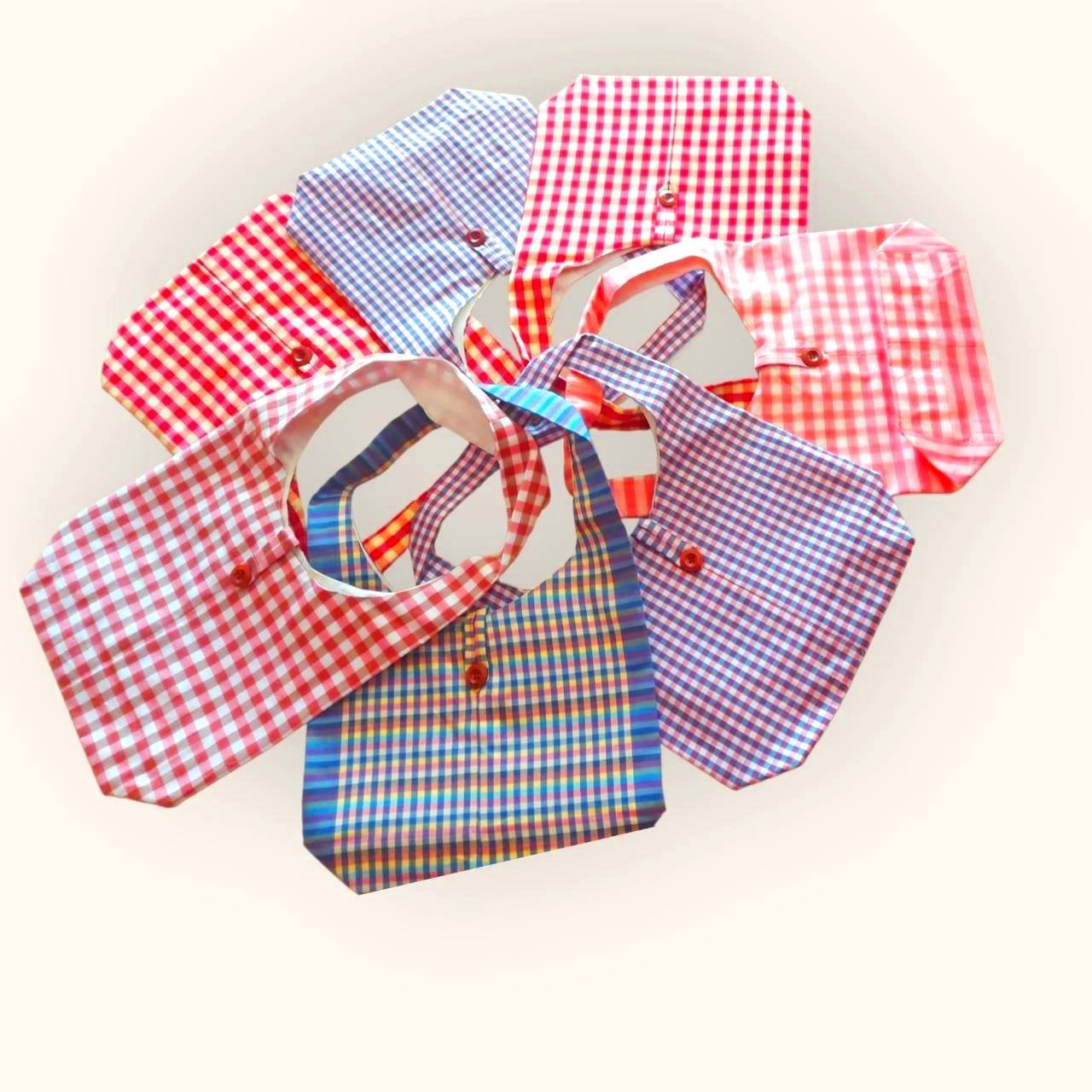 ย่ามผ้าขาวม้าแฟชั่น  รักษ์โลก มีซับในสีสันสดใส