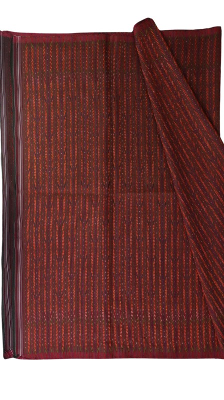 ซิ่น ผ้าไหมมัดหมี่ 3ตะกอ ขนาด 1x2เมตร ลายโฮลบรรทัด สีน้ำตาลแดง รหัส R1A-66-0819678 รหัสสินค้า SKU-31580