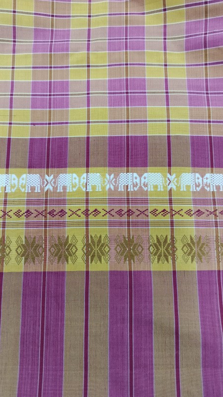 ผ้าขาวม้ายกดอกลายช้างบ้านเชียงสง