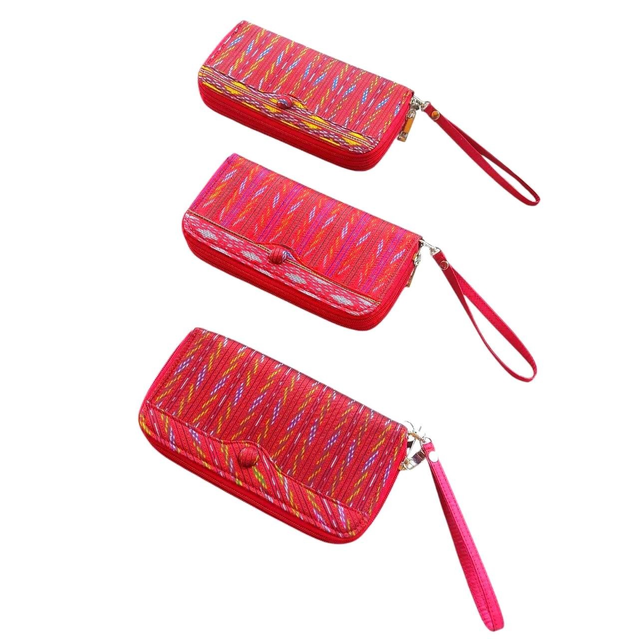 กระเป๋าสตางค์ผ้าไหมแท้ลายโฮล