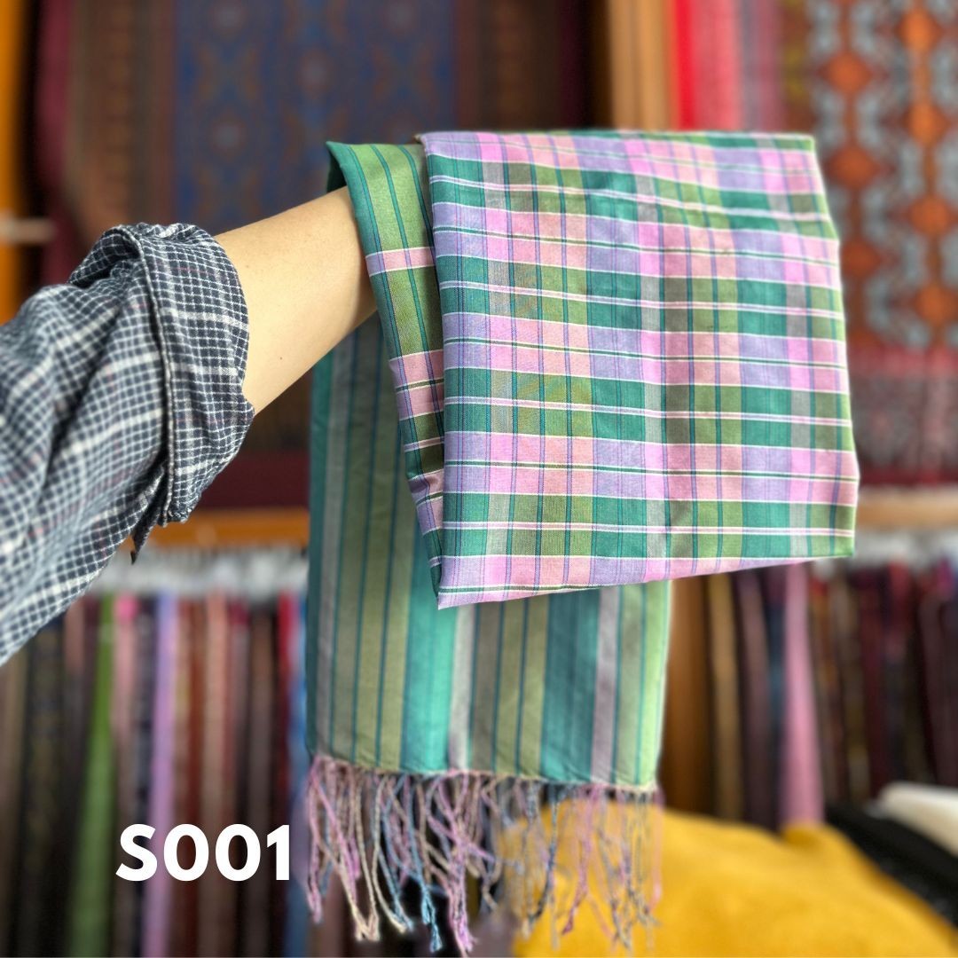 ผ้าคลุมไหล่ไหมแท้ทอมือ