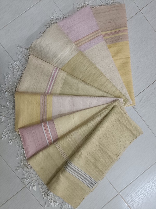 ผ้าพันคอ 5 ตะกอ สีธรรมชาติ