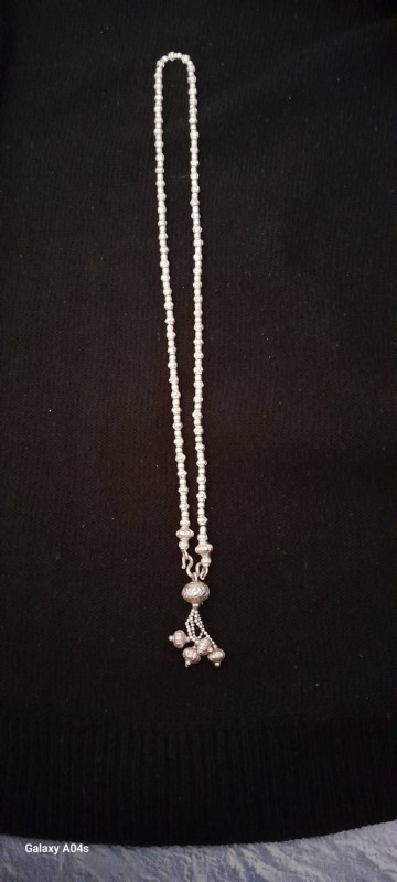 สร้อยคอประคำเงินแท้