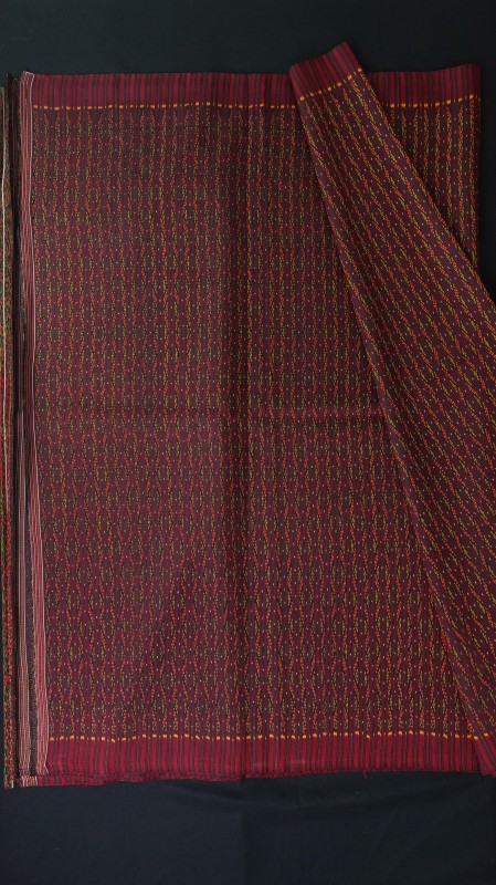 ซิ่น ผ้าไหมมัดหมี่ 3ตะกอ ขนาด 1x2เมตร ลายโฮลแปรคะนอง สีแดง รหัส R1A-66-0819676 รหัสสินค้า SKU-31576