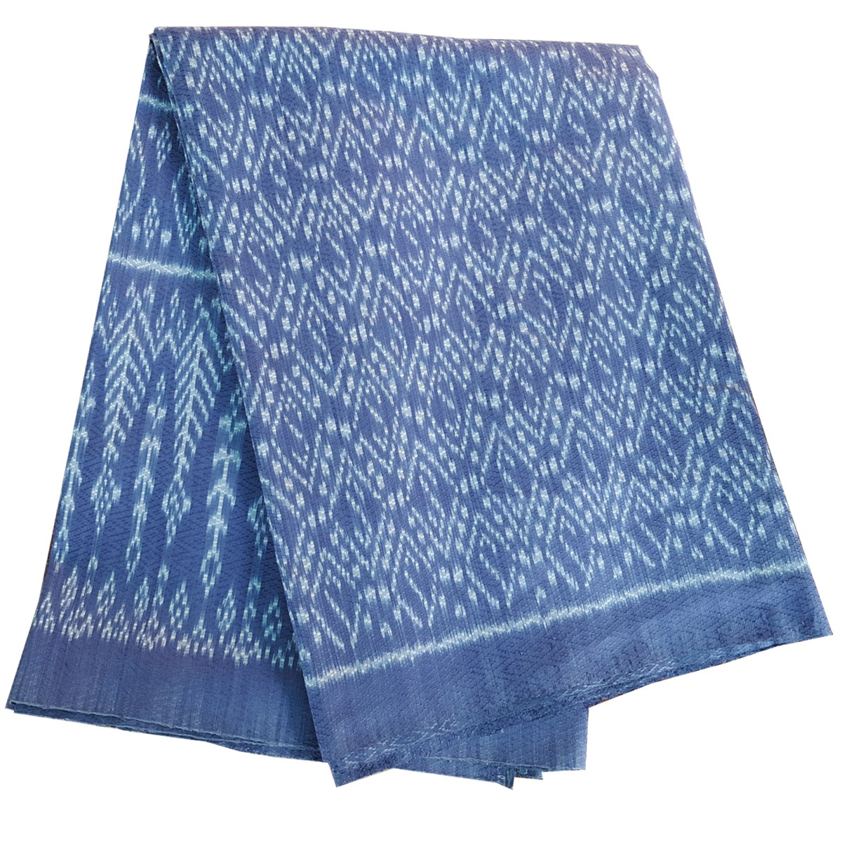 ผ้าไหมมัดหมี่ "ผ้าขิดลายนารีรัตนราชกัญญา" สีธรรมชาติ ขนาด 1*2 เมตร ยกดอกลูกแก้ว