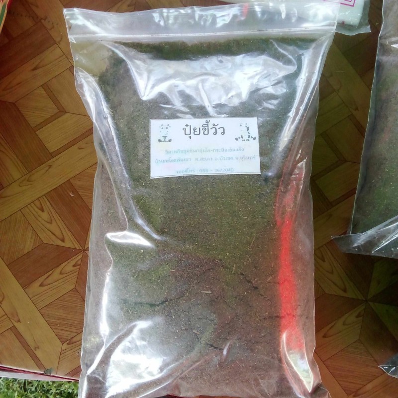 มูลวัวตากแห้ง