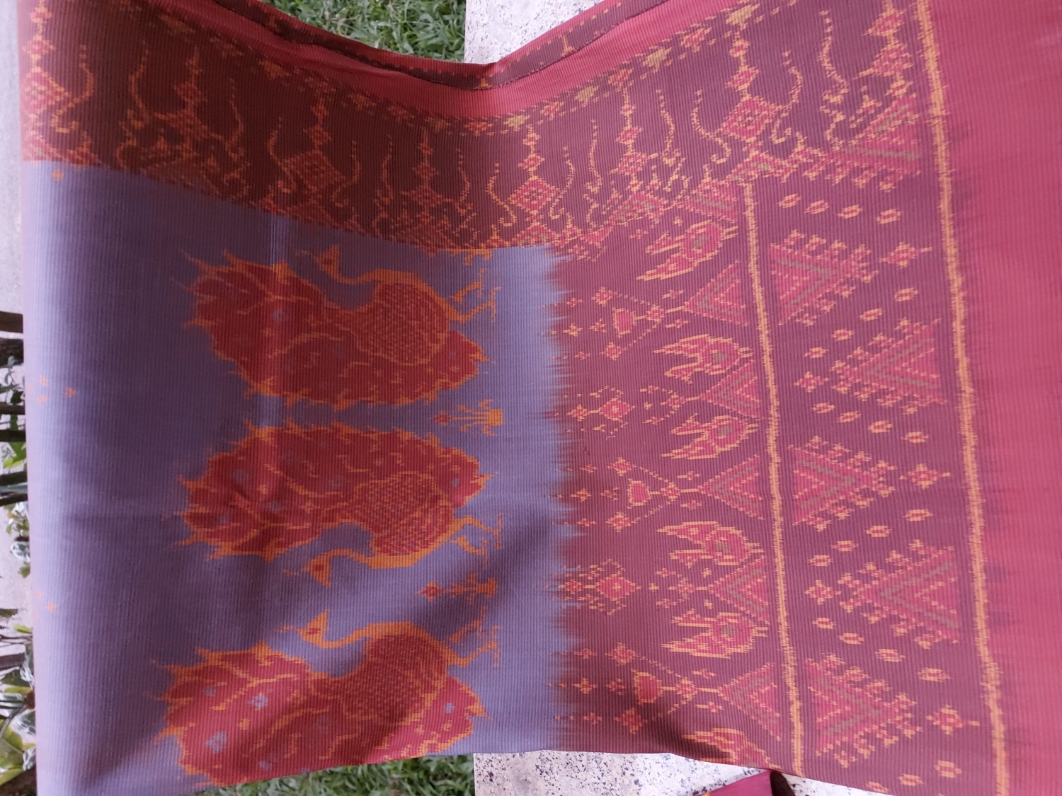 มัดหมี่ ลายนกยูง มีหน้านาง