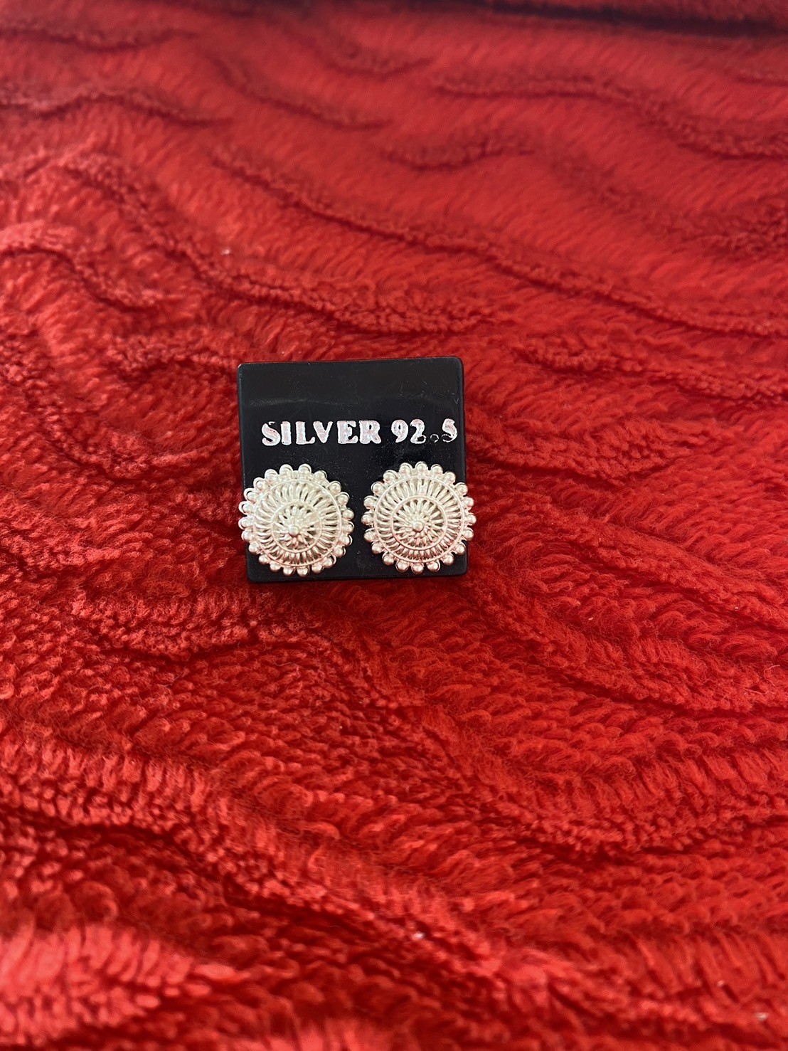 ต่างหูตะเกาลายดอกตั้งโอ๋