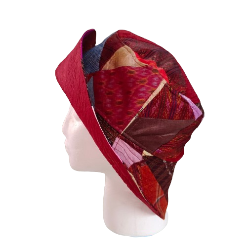 หมวกผ้าไหมลายผ้าต่อ