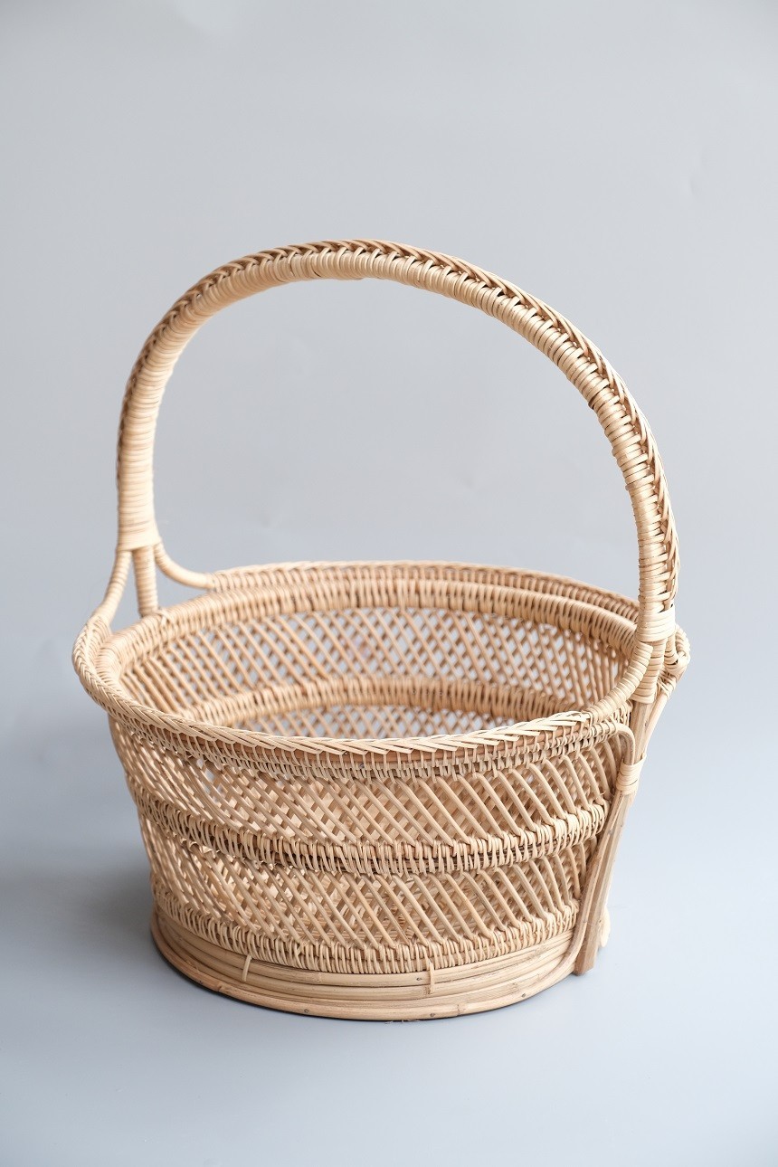 ตะกร้าทรงกลม 2 ชั้น พิเศษ ฐาน 9 นิ้ว