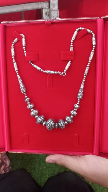 สร้อยเงินประคําลายโบราณ