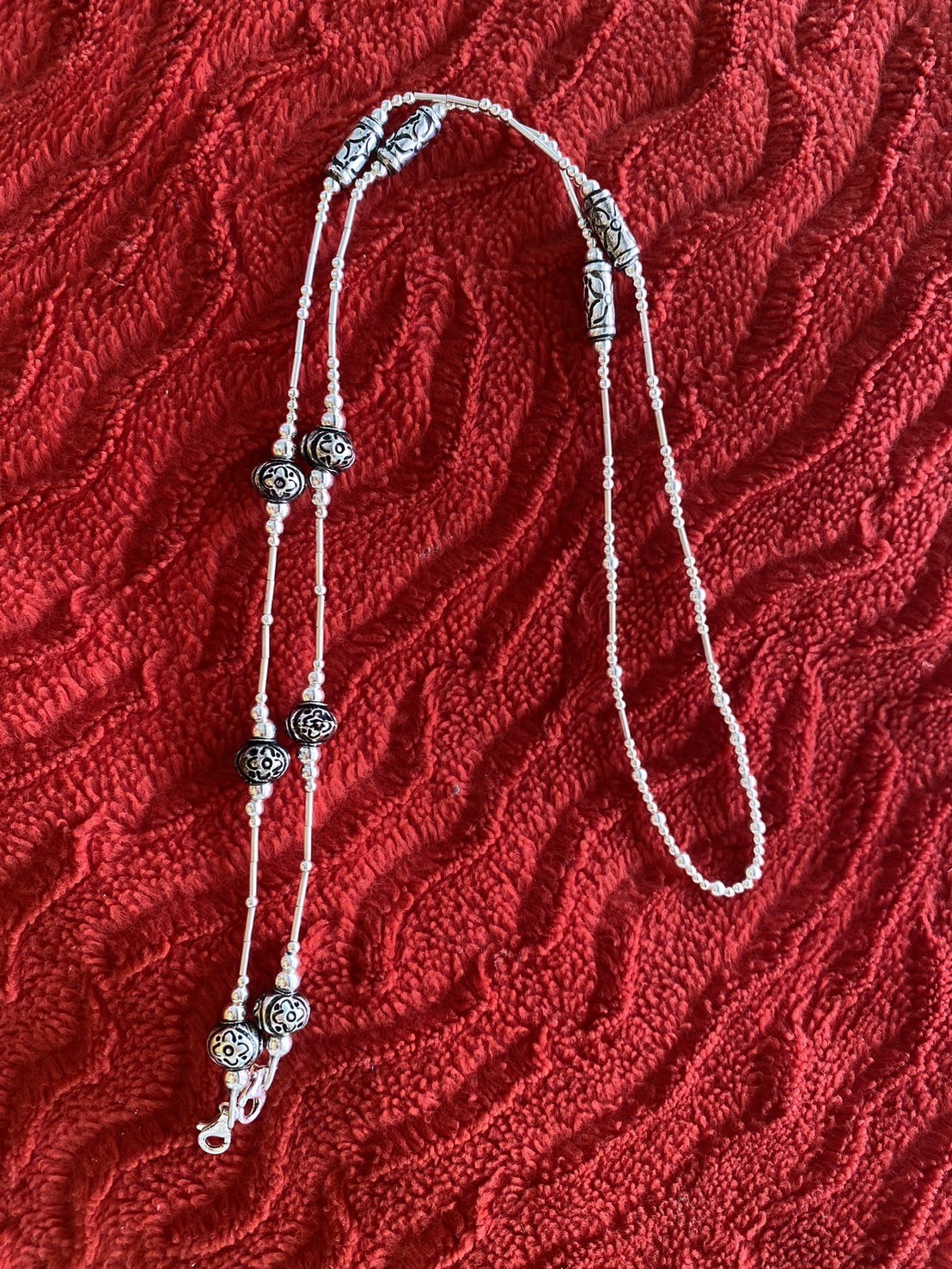 สายคล้องเเมสเงินเเท้