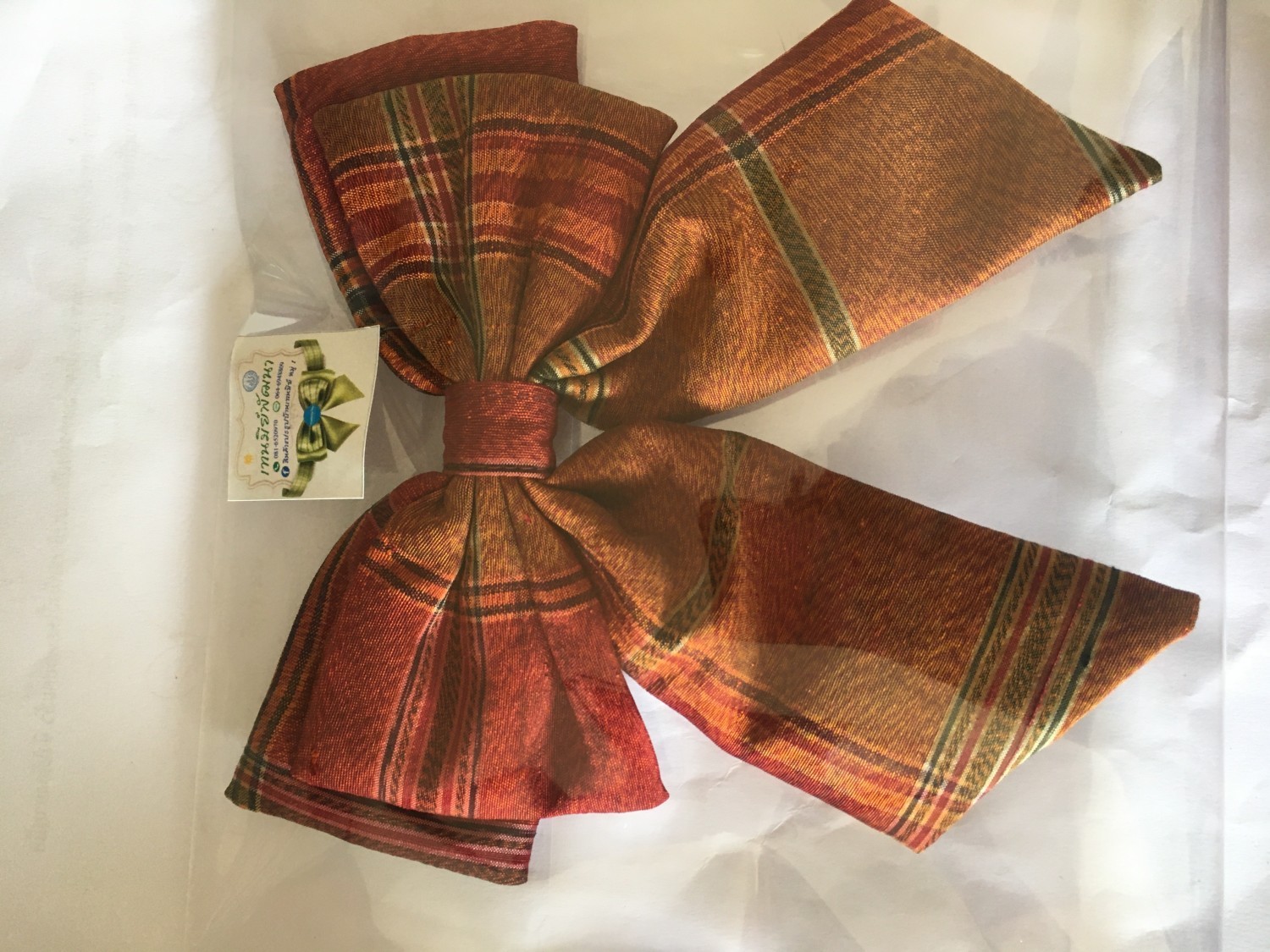 โบว์ผ้าไหม ติดผม