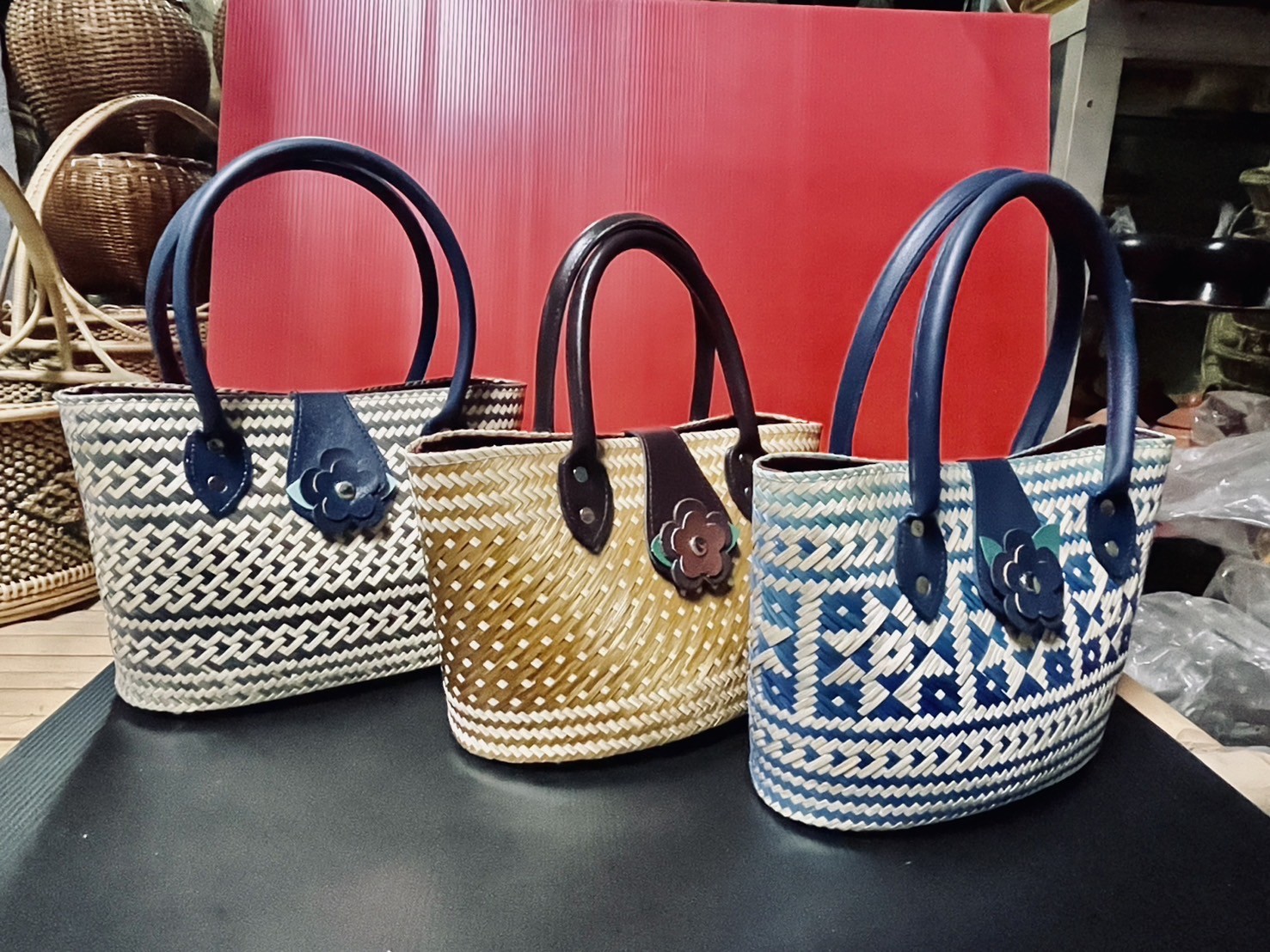 กระเป๋าไม้ไผ่สาน