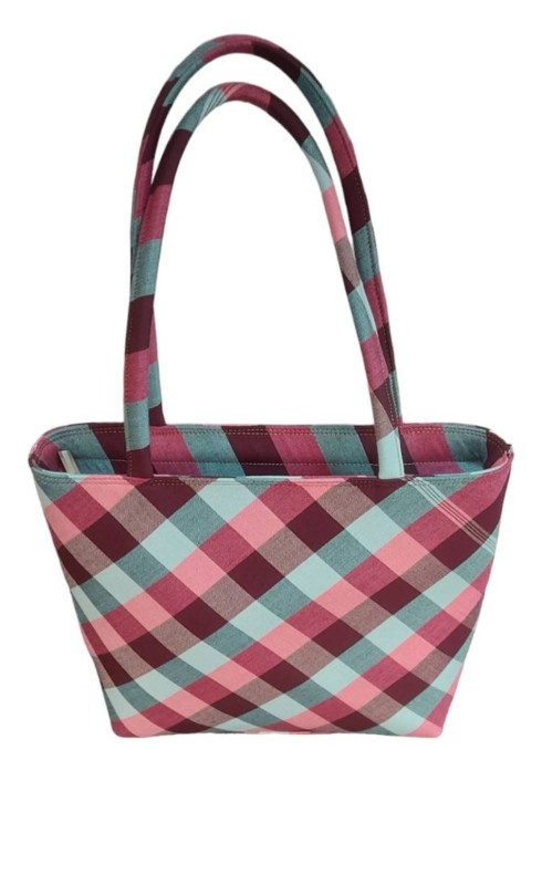 กระเป๋าผ้าฝ้ายทอมือ ลายขาวม้า