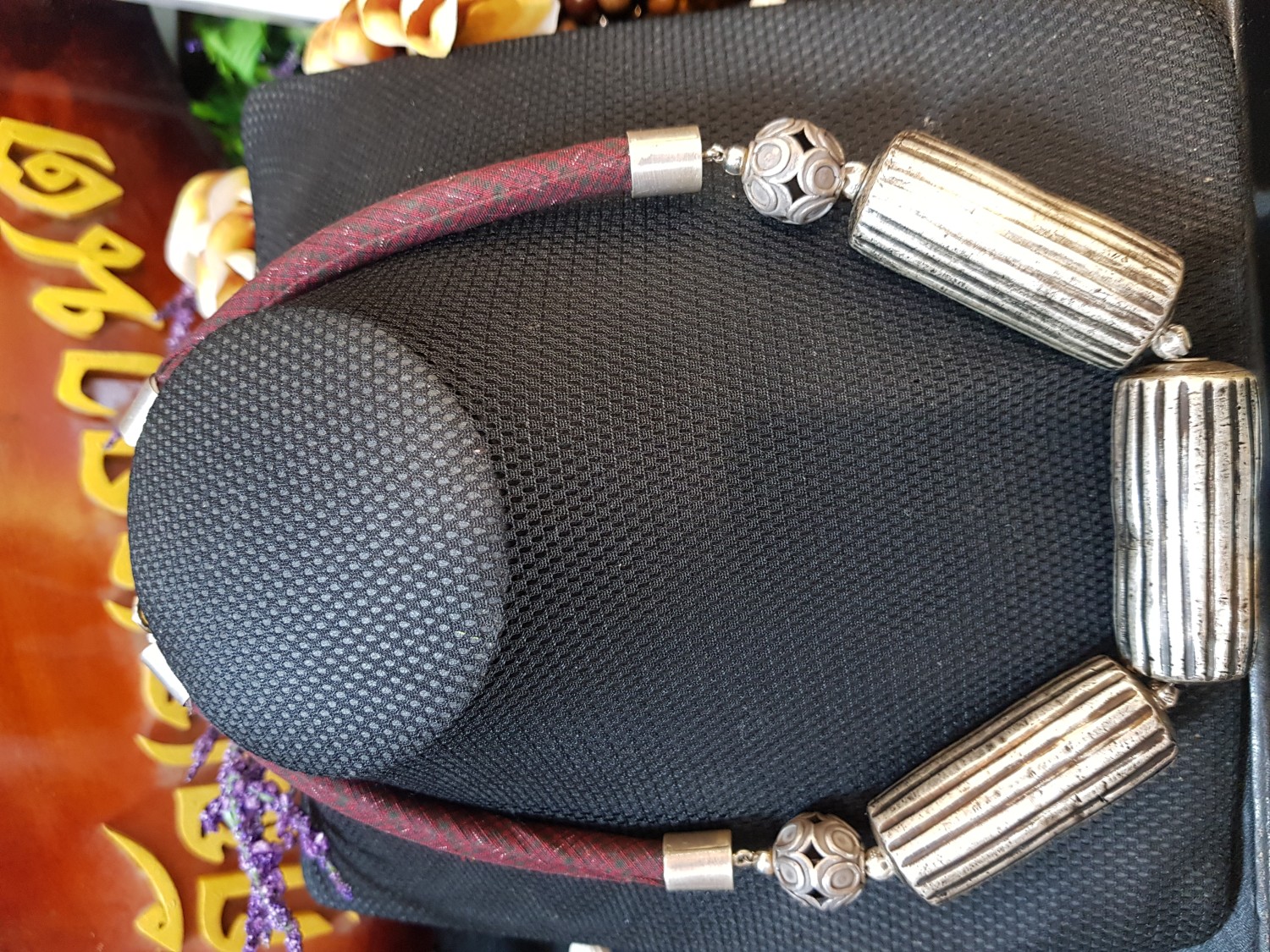 สร้อยไหมจี้เงิน