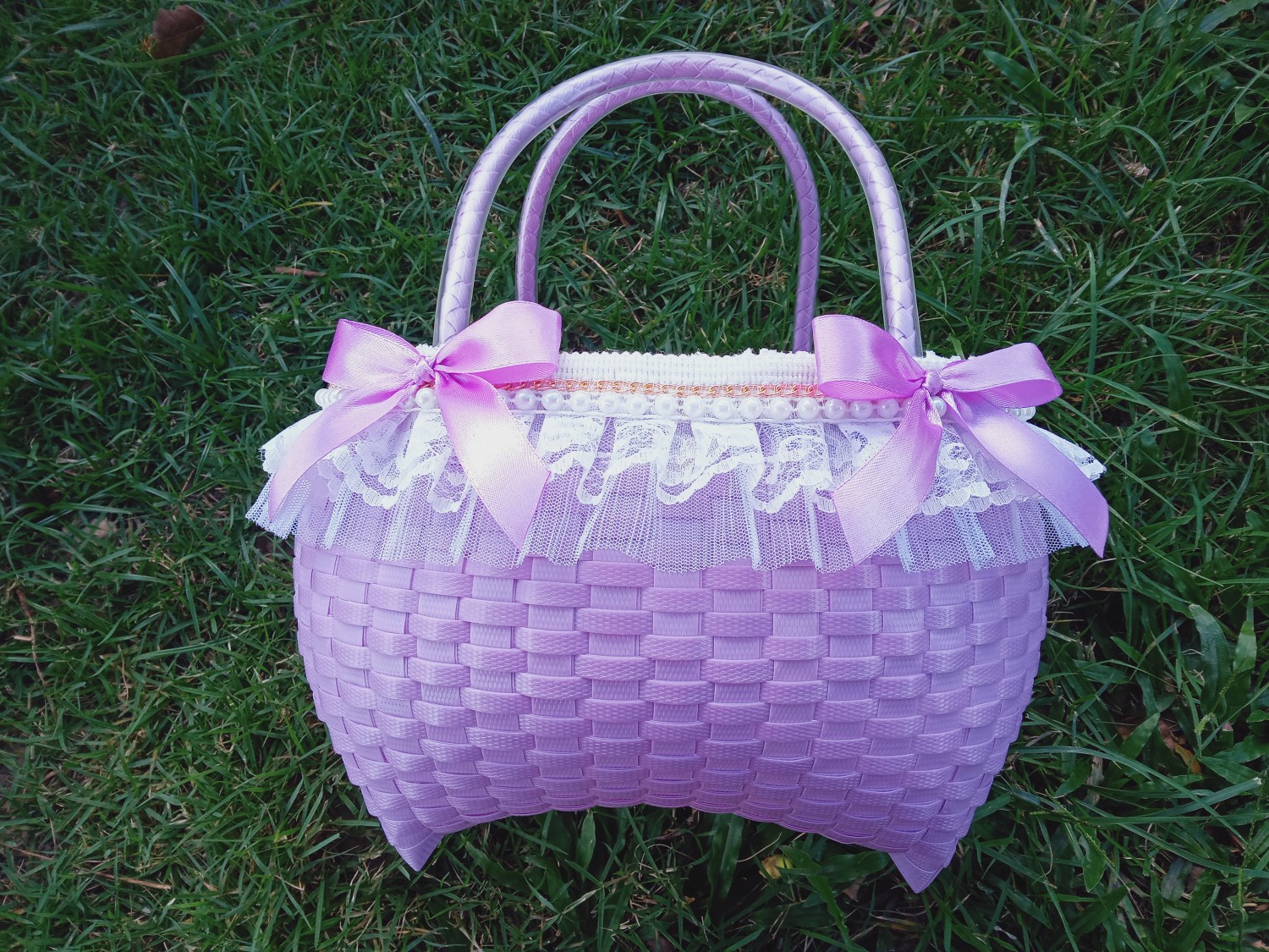 ตะกร้าฟักทองติดระบายมุก